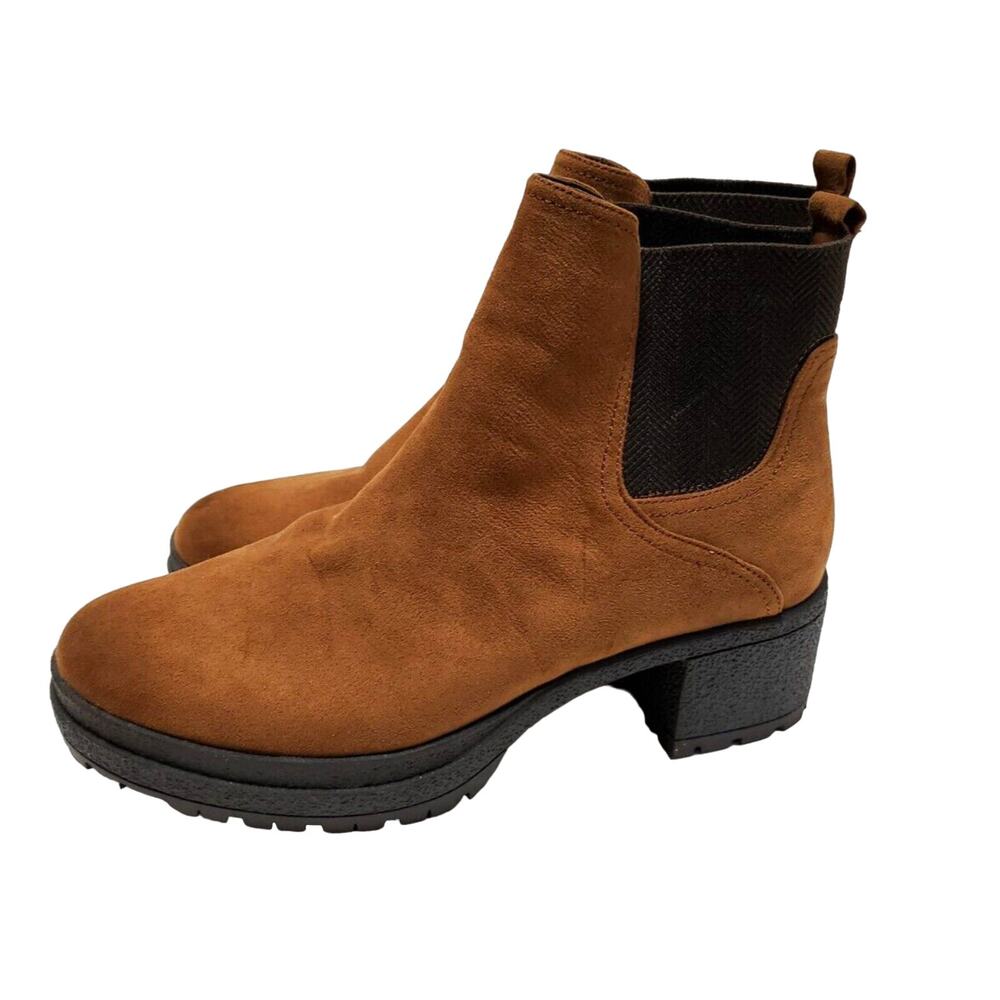 Sam Edelman Boots Womens 9.5M Lug Platform Cumberland Chunky Saddle Brown Circus - Picture 2 of 16